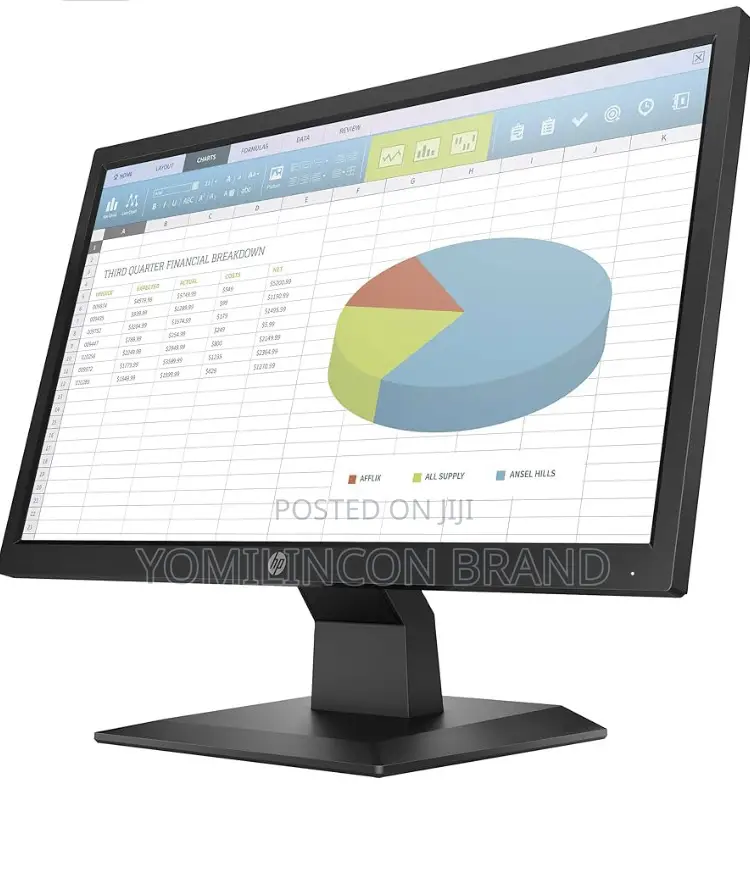 Hp P204 Led Display 49.5 Cm (19.5") Hd+ Flat Black