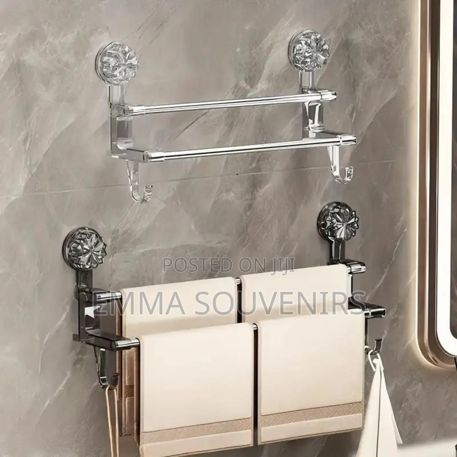 Adjustable Bathroom Wall-Mounted Towel Rack