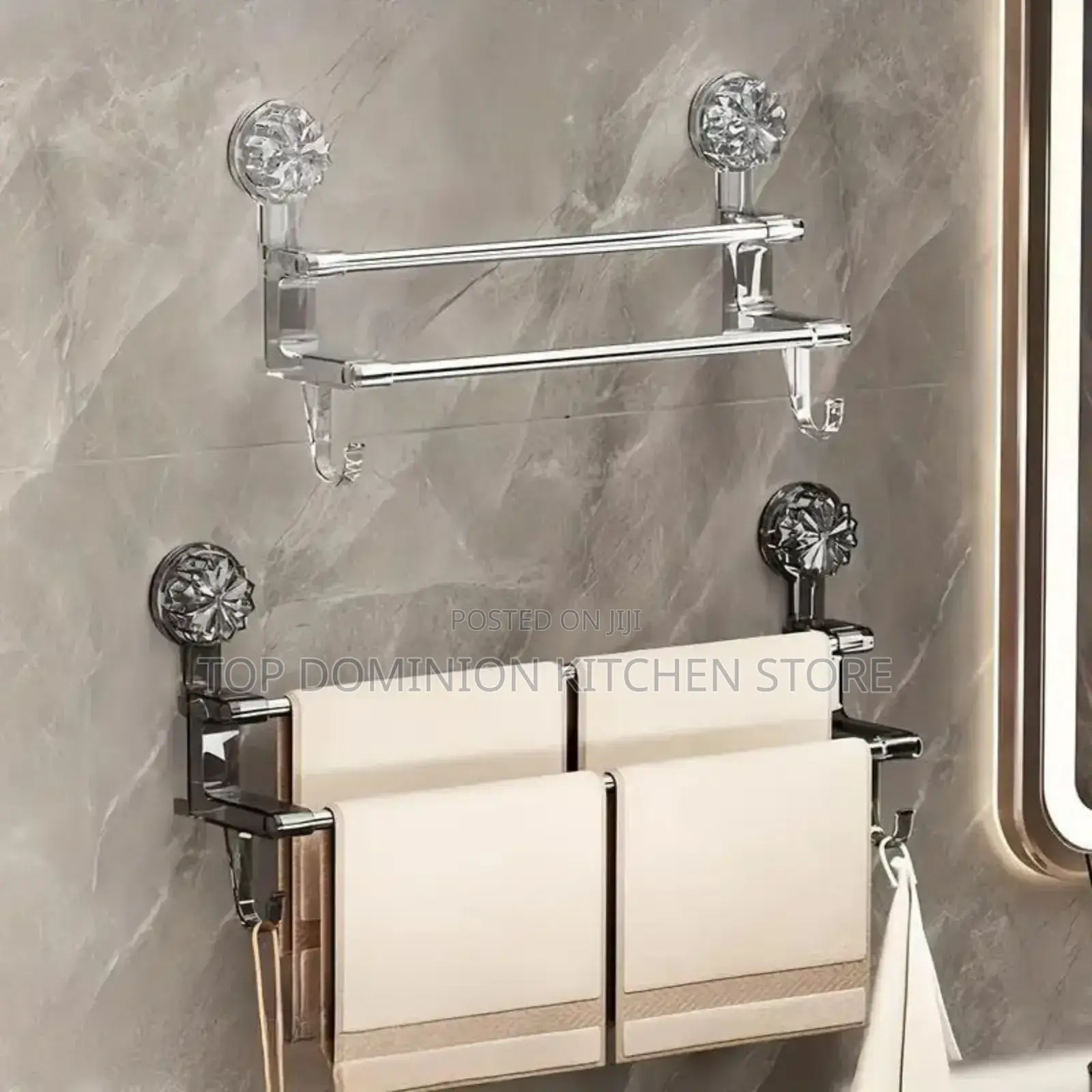 Adjustable Bathroom Wall-Mounted Towel Rack