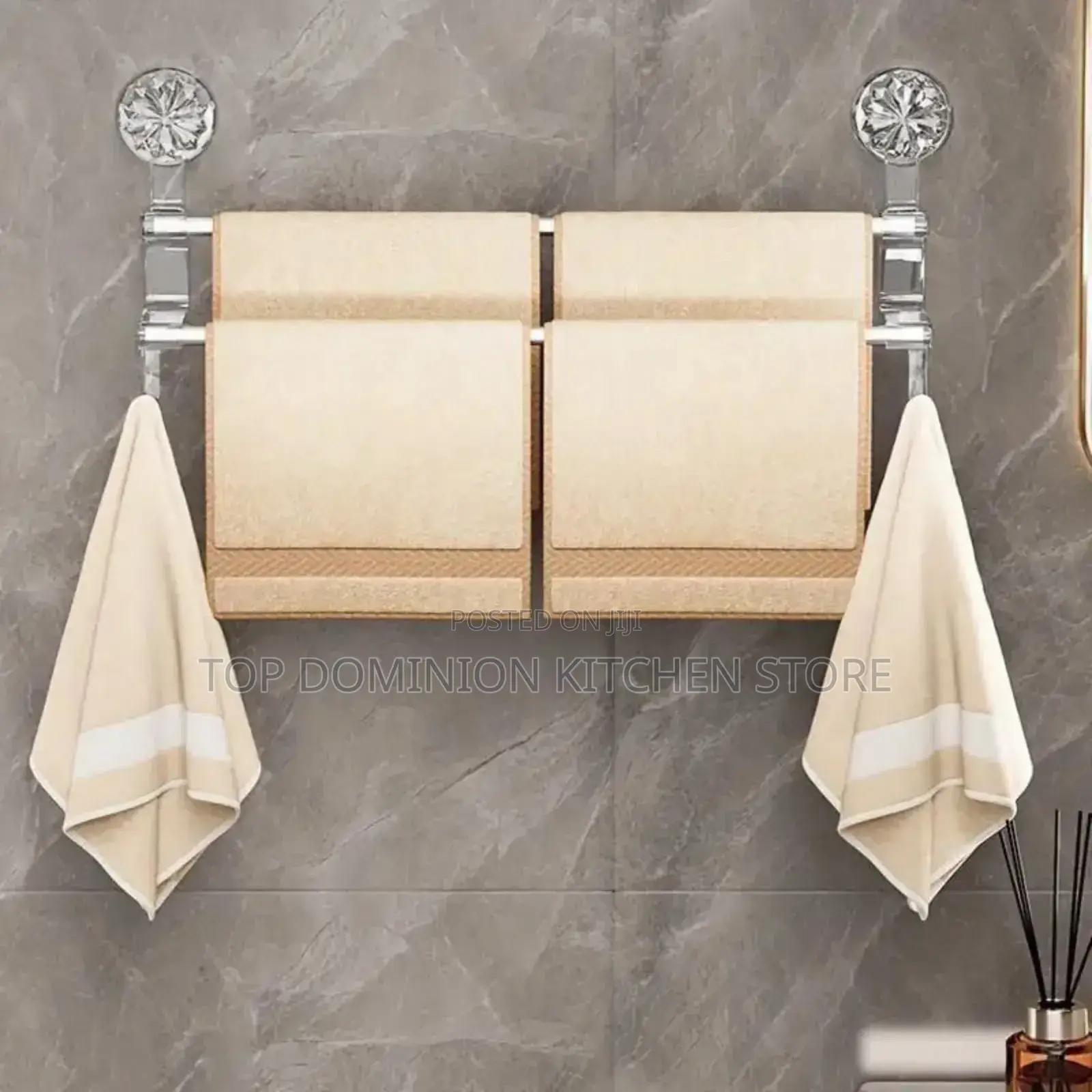 Adjustable Bathroom Wall-Mounted Towel Rack