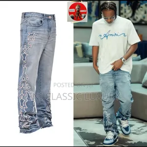 Top Quality Luxury Cargo Jeans Well Branded