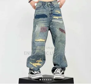 Top Quality Luxury Cargo Jeans Well Branded