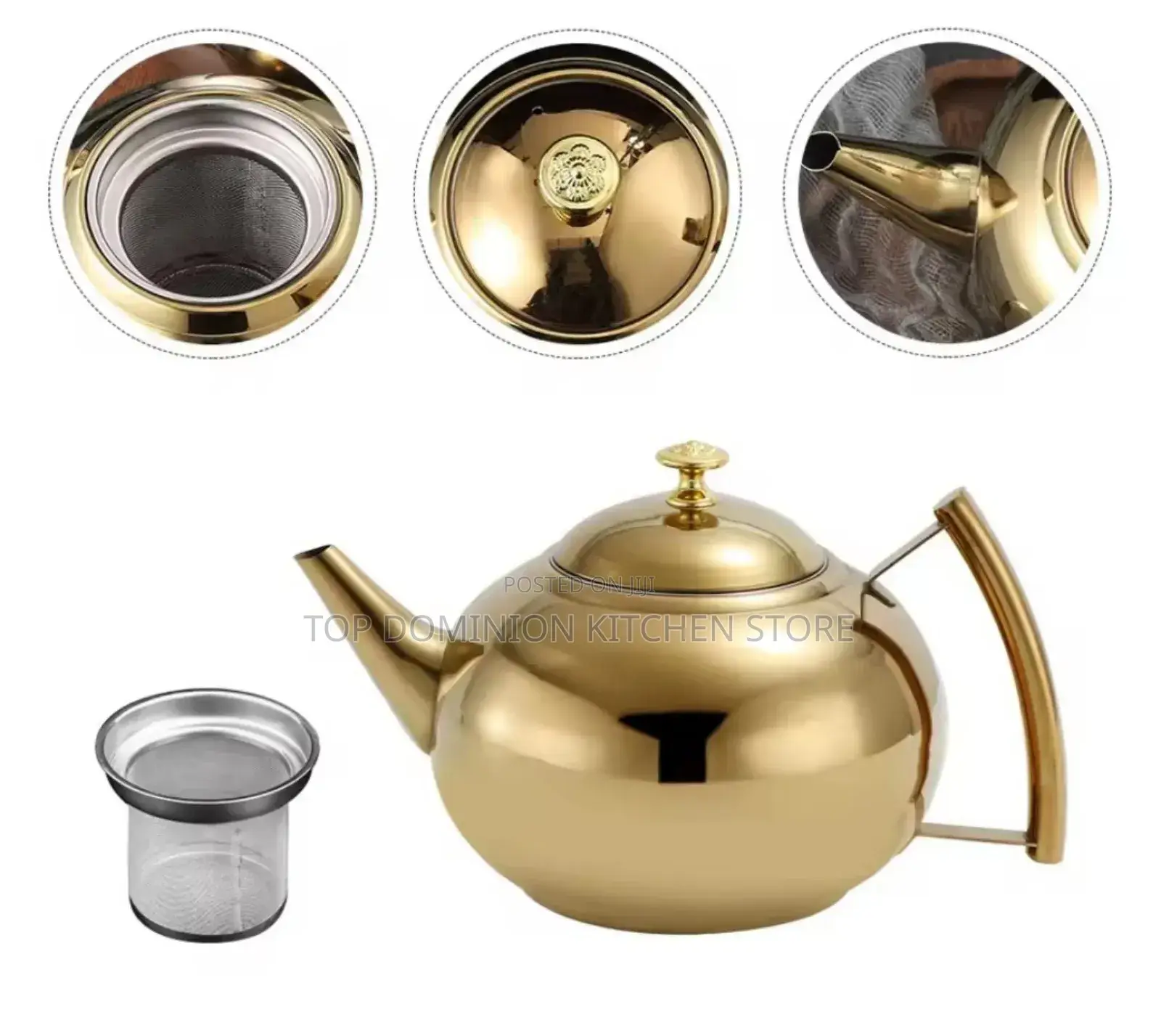 Gold Kettle Tea Pot