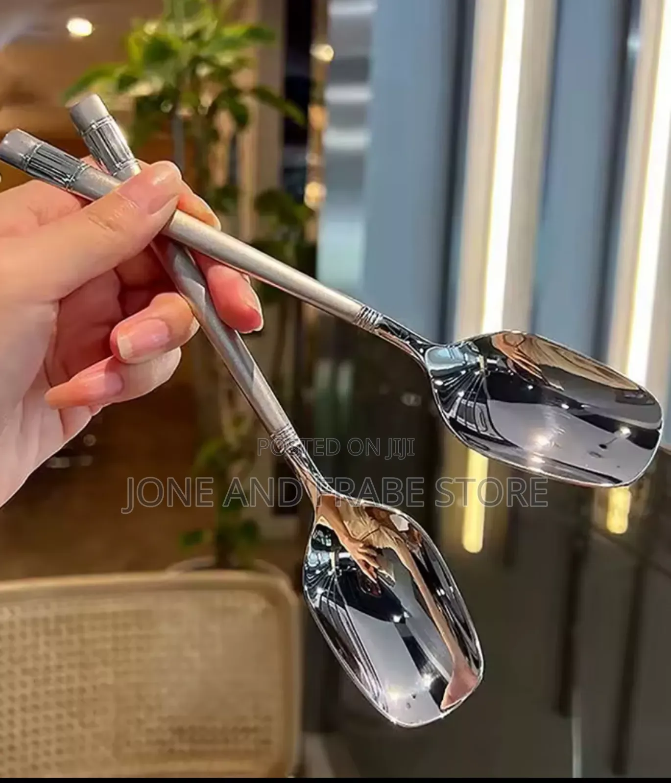 Golden and Silver Stainless Dinner Set Spoon