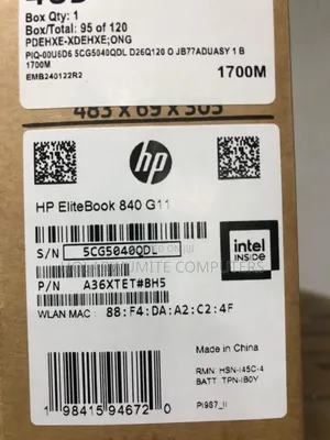 New Laptop HP EliteBook 840 G11 16GB Intel Core Ultra 7 SSD 1T
