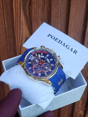 Poedagar Quality Men Rubber Strap Wristwatch