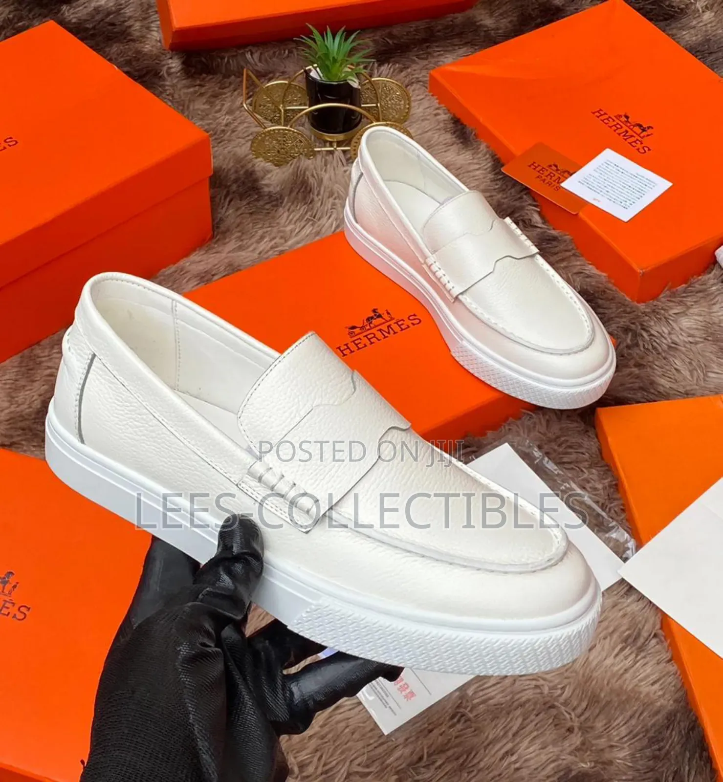High Quality Hermes Leather Sneakers