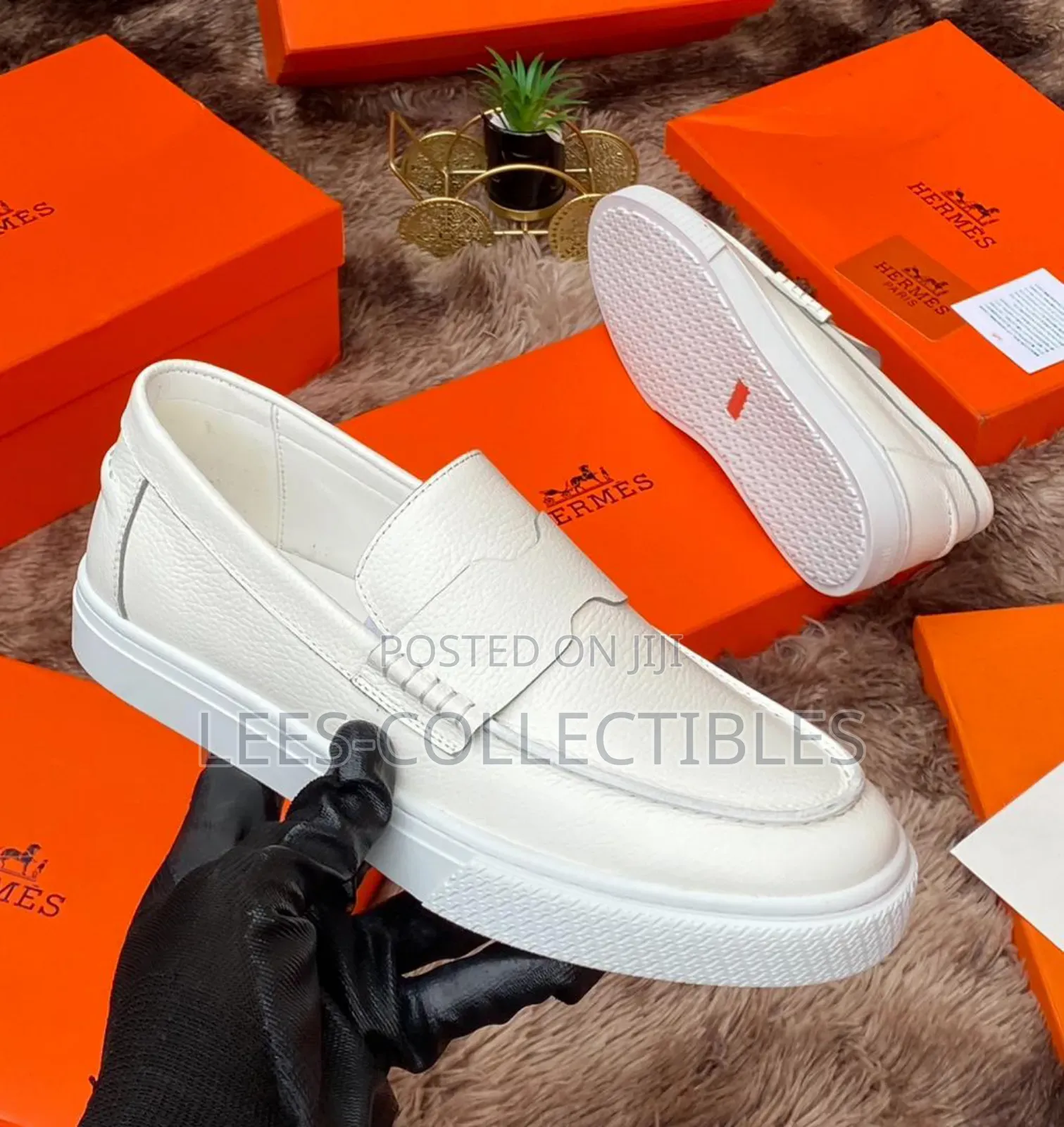 High Quality Hermes Leather Sneakers