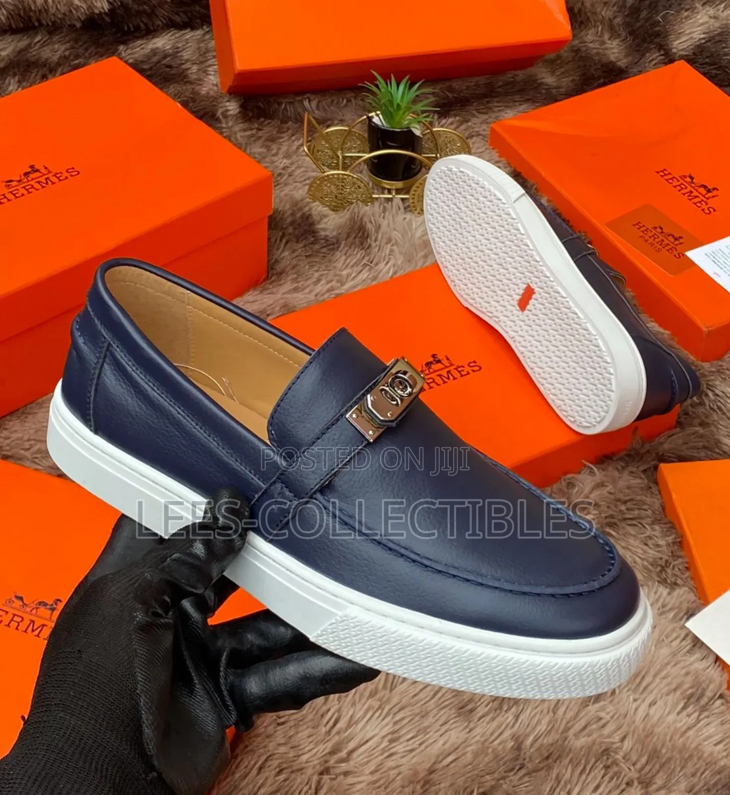 High Quality Hermes Leather Sneakers