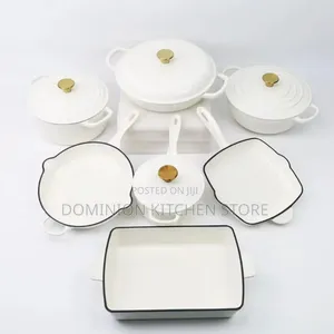 11pieces Modern Cast Iron Enamel Pot