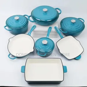 11pieces Modern Cast Iron Enamel Pot
