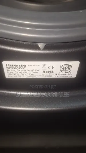 New Hisense 8/5 Automatic Front Load Wash Dryer (Inverter)