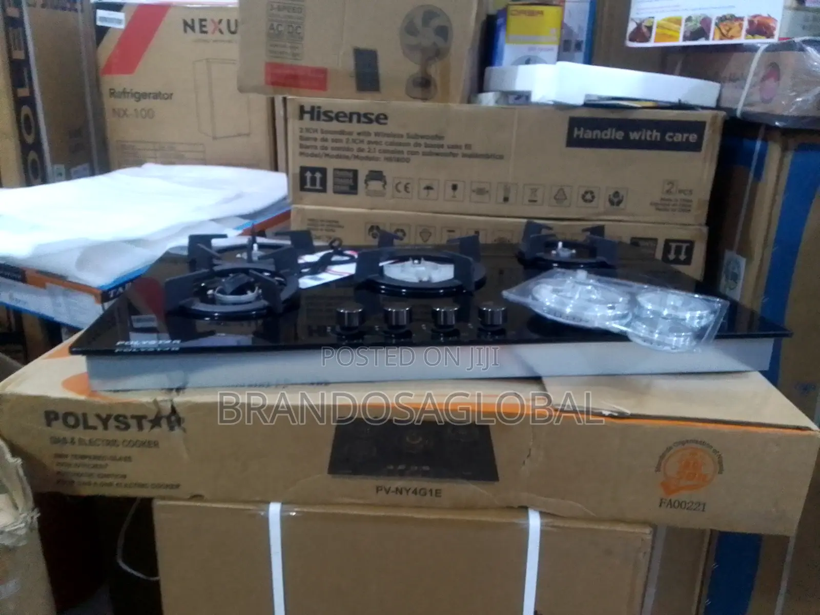 Built-in Gas Hob by Polystar – 4+1 Burner Type