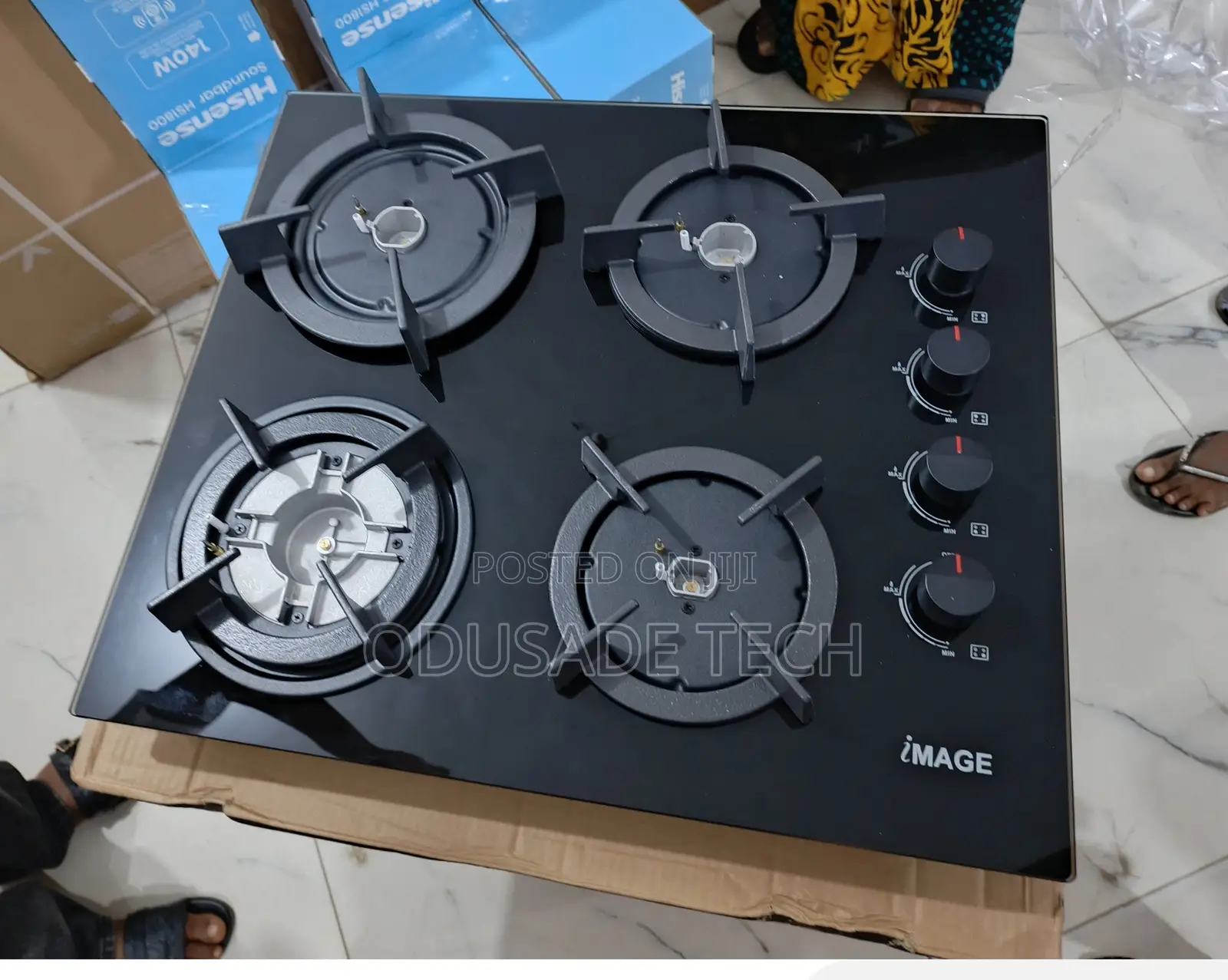 Image 4 Burner Gas Hob Built in for Home Kitchen