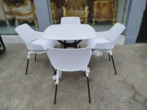 Outdoor Quality Fiber Plastic Chair and Table With Iron Leg