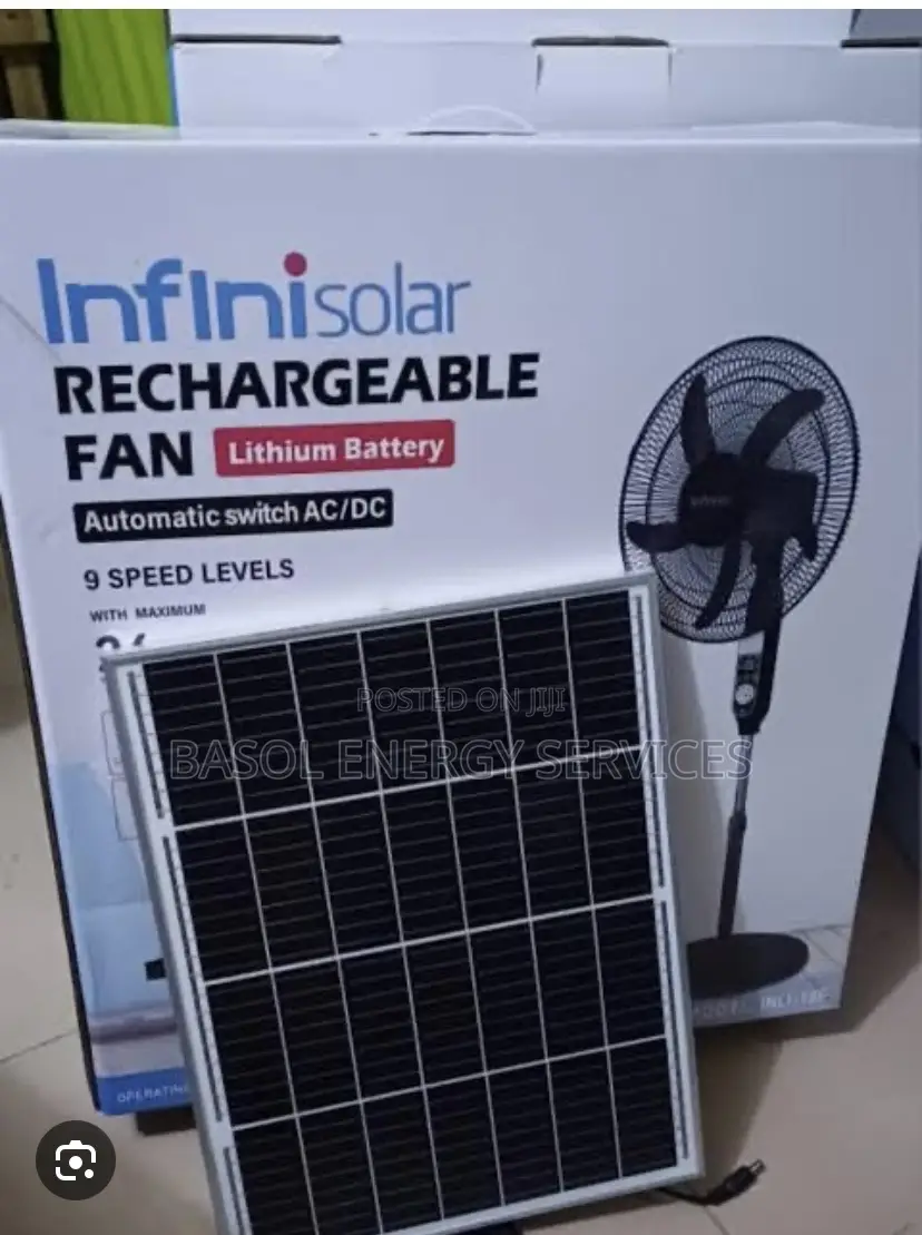 Infini 18inches Solar Rechargeable Fan