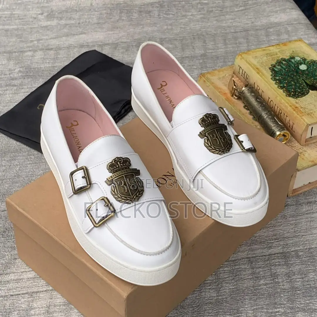 Original Billionaire White Casual Leather Sneakers