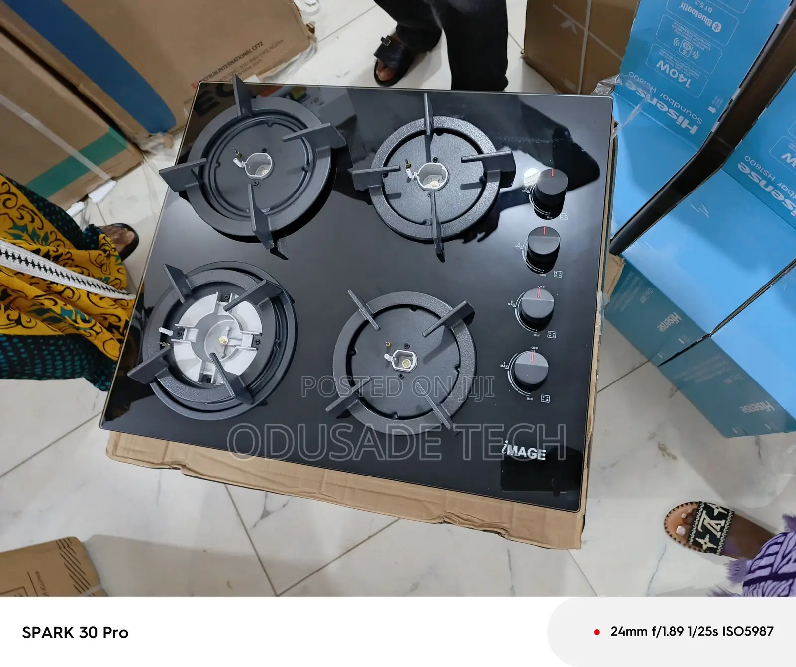 Image 4 Burner Built in Gas Hob With Cast Iron Pan Support