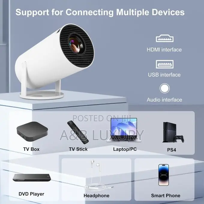 Android Smart Projector Hy300 Pro Video Projector