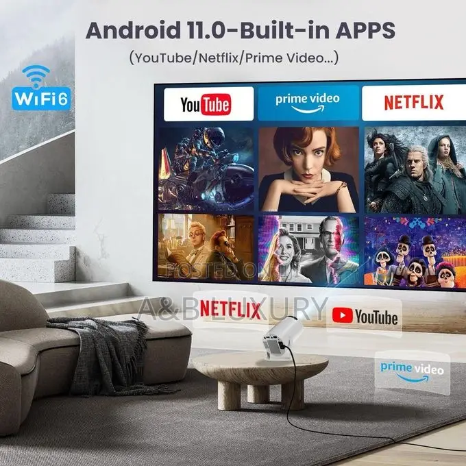 Android Smart Projector Hy300 Pro Video Projector