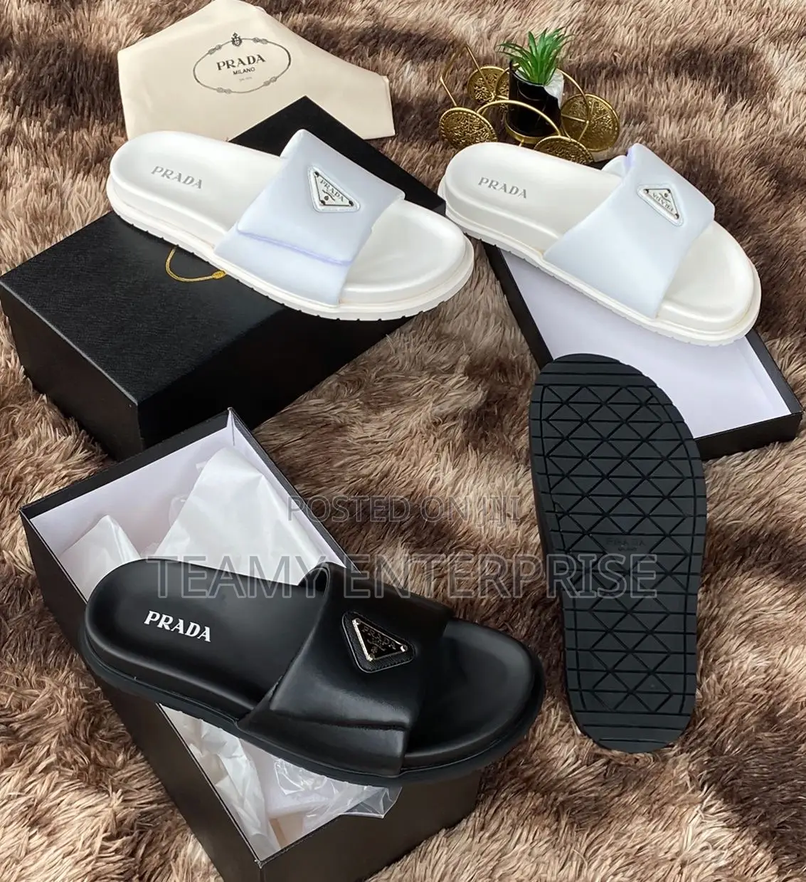 Luxury Quality Prada Milano Slides