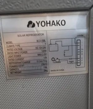 158l Yohako Solar Refrigerator and Freezer Ac Dc 12 to 24v