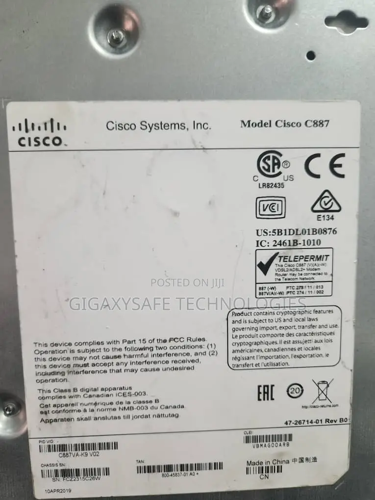 Cisco887va-Sec- Cisco 887va Integrated Services Router