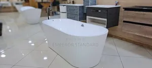 Ribbed Exterior Freestanding Bathtub Black