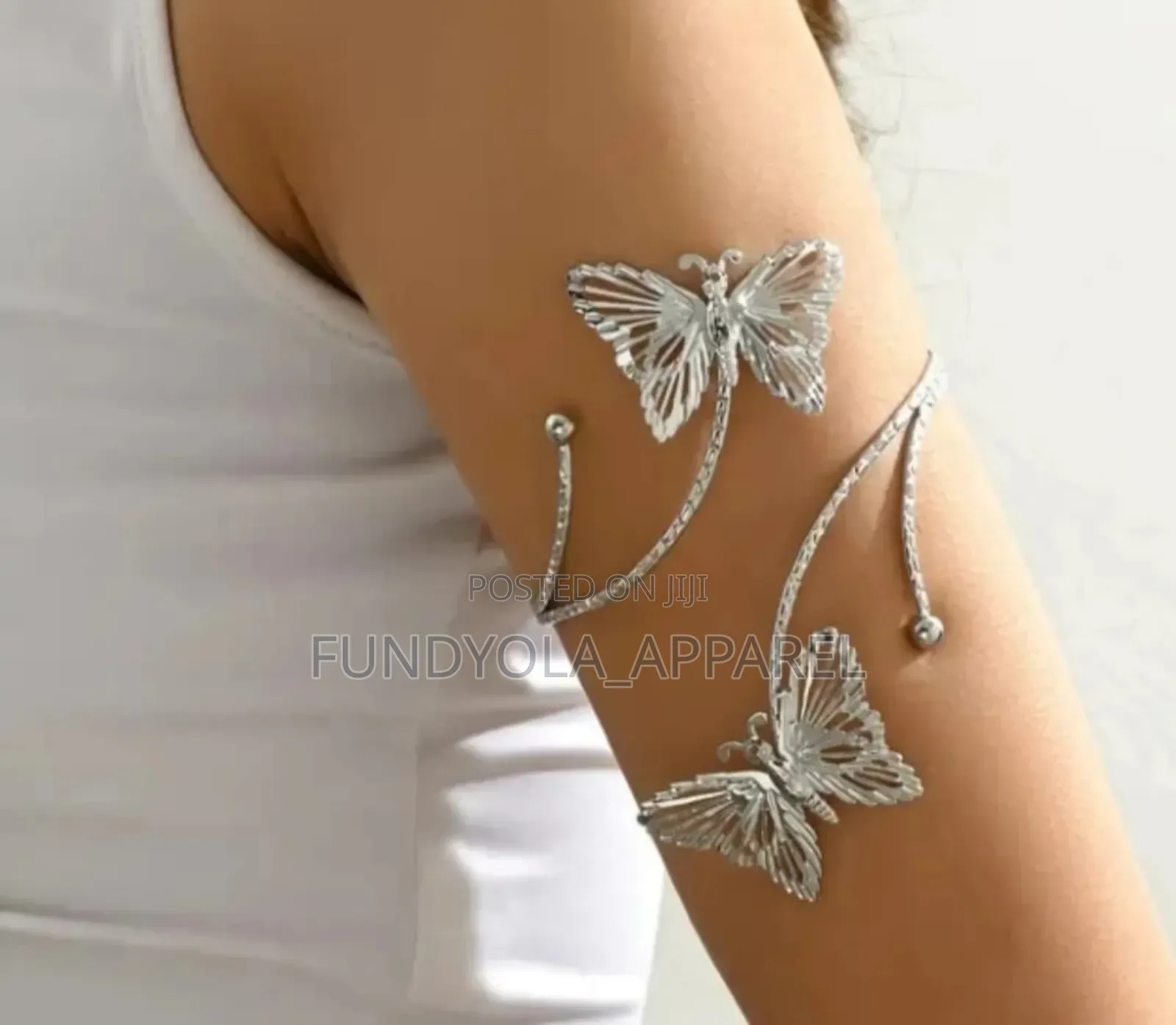 Silvery Beautiful Arm Bangle