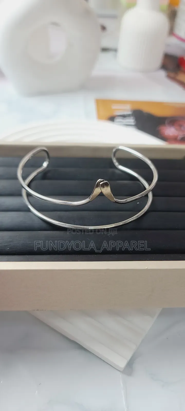 Silvery Beautiful Arm Bangle