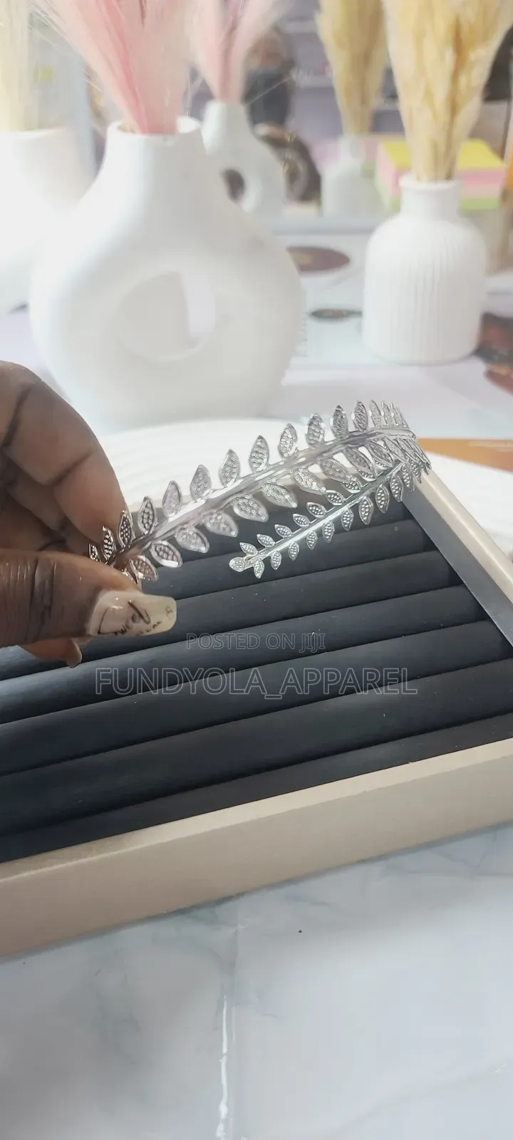 Silvery Beautiful Arm Bangle
