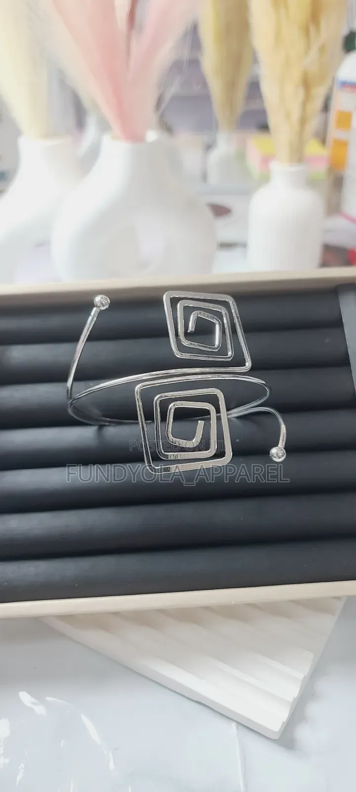 Silvery Beautiful Arm Bangle