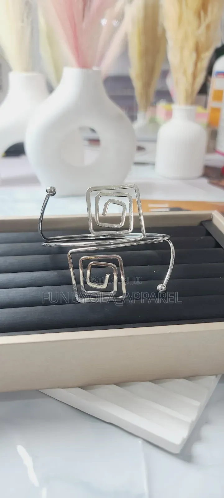 Silvery Beautiful Arm Bangle