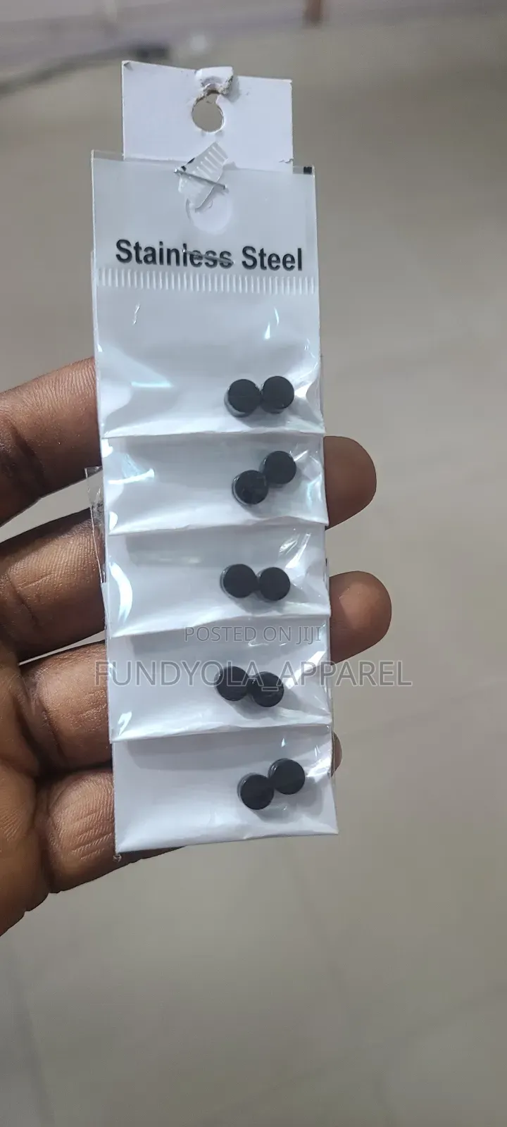 Black Stud Magnetic Earring