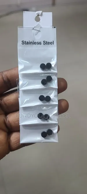 Black Stud Magnetic Earring