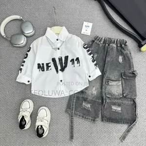 2pc Children Wear Set (Shirt Cargo Pants)
