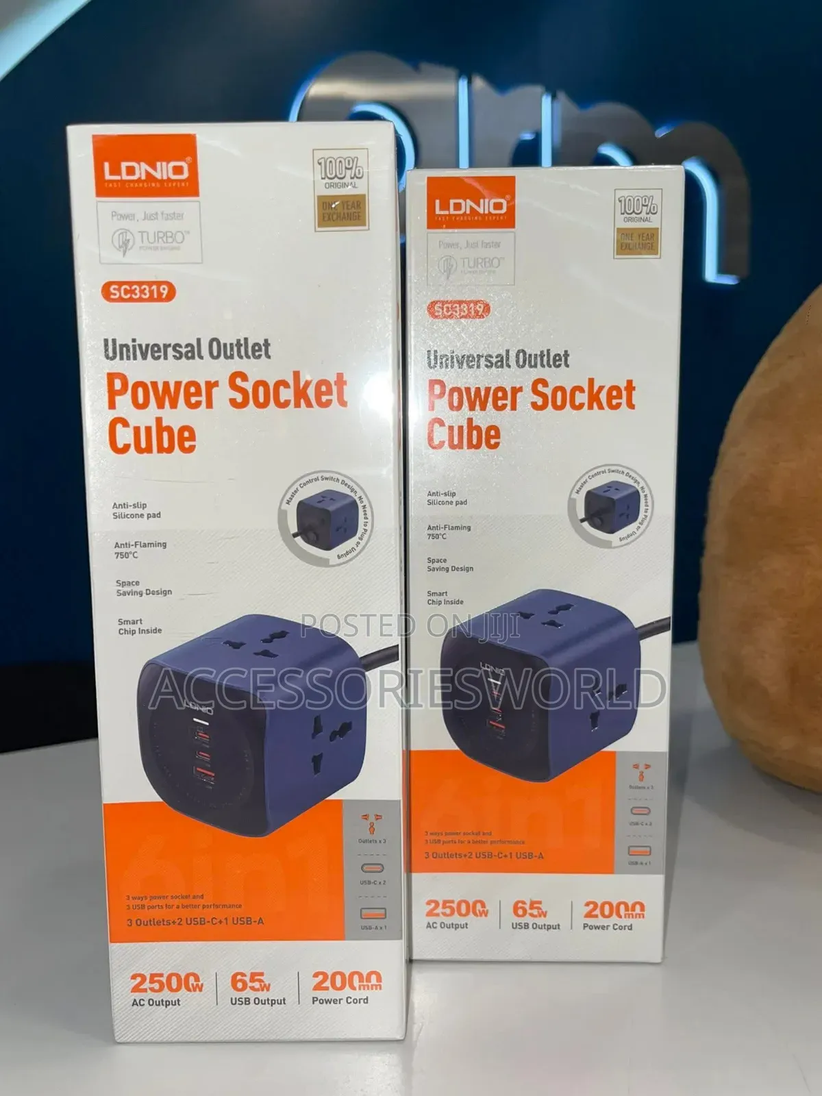 Ldnio Sc3319 6 in 1 2500w 65w Usb Power Socket Cube Fast Charging