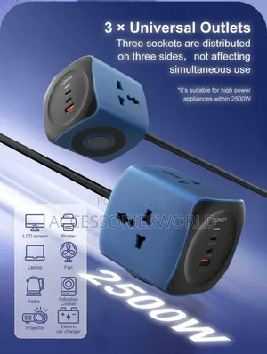 Ldnio Sc3319 6 in 1 2500w 65w Usb Power Socket Cube Fast Charging