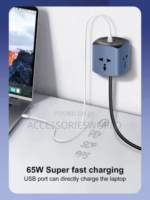 Ldnio Sc3319 6 in 1 2500w 65w Usb Power Socket Cube Fast Charging
