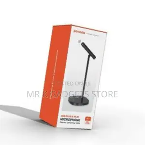 Porodo Usb Plug and Play Microphone for Streaming ,Calls and Podcast