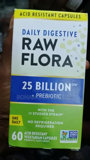Daily Digestive Raw Flora 25 Billion Cfu Plus Prebiotic X60 Caps