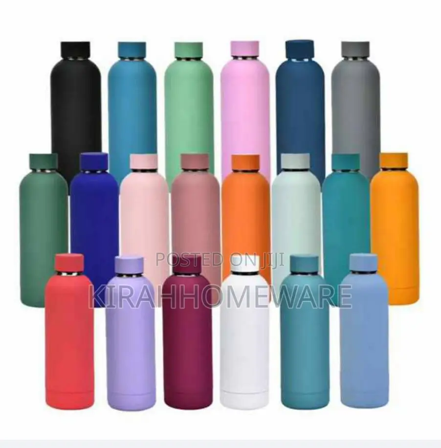 Matte Vacuum Bottle With Wooden Cover (500ml)