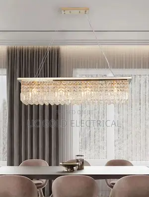 Modern Rectangular Crystal Chandelier Rectangle Raindrop Led Pendant