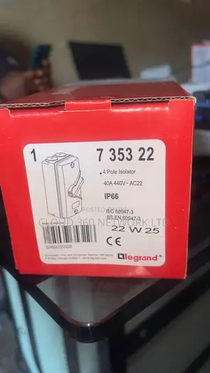 Legrand 40a Isolator Switch. 4pole