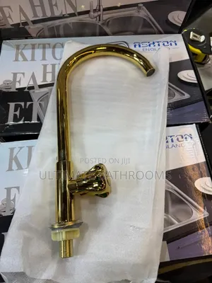 Gold Single Sink Tap With Knob Control