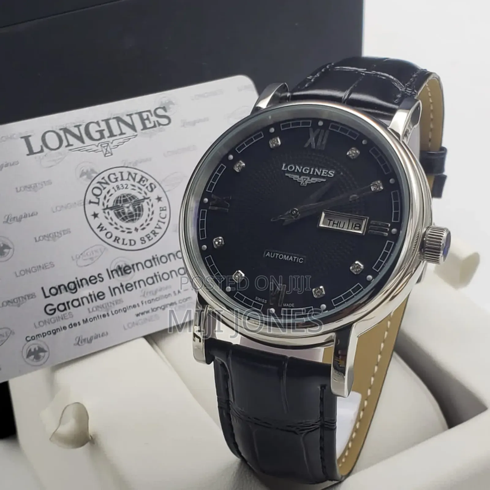 Longines Inspired Automatic Leather Strap Watch