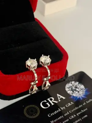2ct Vvs1 Clip on Moissanite Diamond Sterling Silver Earrings Studs