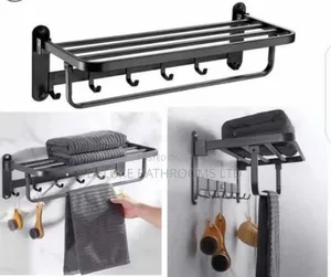 Black Multiple Towel Rail