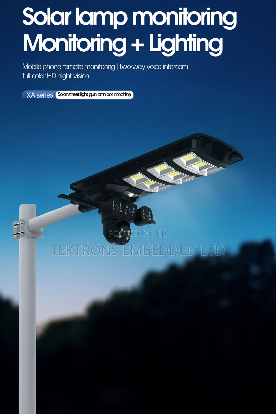 Solar Street Light With Three Lens Hd Camera
