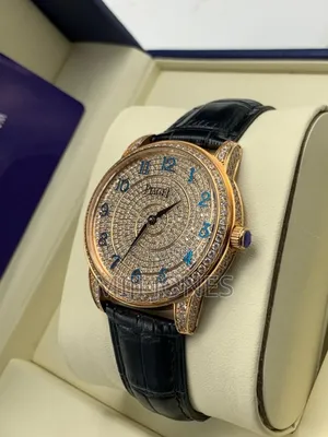 Piaget Watch - Leather Strap, Glitter Dial, No Date